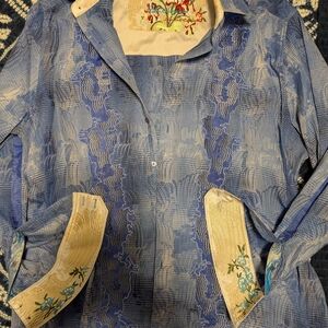Robert Graham Limited Edition Floral Design Dress Shirt Size 3XL